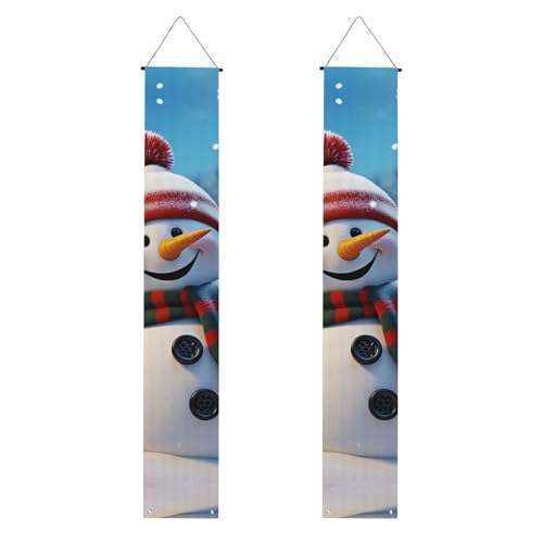 ���Ǝ��f�R���[�V���� 2026�N - Happy snowman �|�[�`�T�C�� �o�i�[ �n���M���O�t���b�O �h�A�T�C�� �E�F���J���o�i�[ ���O ���� �� ���ƃp�[�e�B�[ �f�R���[�V���� 2026�N �N���X