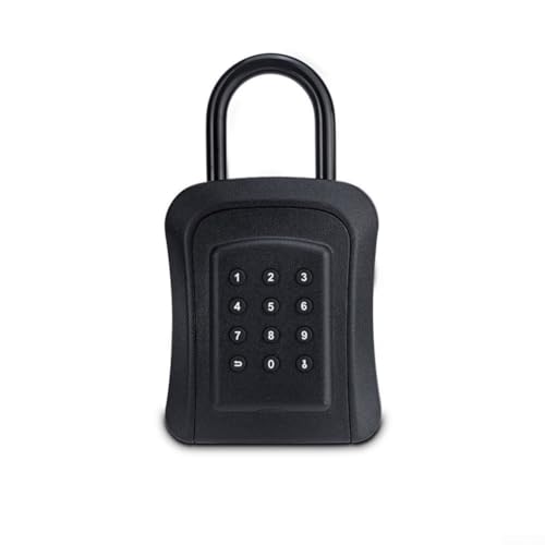 Besttoolifes Caja de seguridad digital para llaves TTlock, acceso remoto, montaje en la pared, con contraseña, contenedor de almacenamiento de seguridad de metal para interiores y exteriores