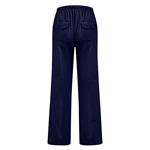 Sweatpants for Mens Casual Pants Loose Fit Elastic Drawstring Waist Straight Legs Yoga Beach Long Flat-Front Chino Pant3