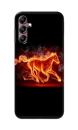Image of PRINTFIDAA Printed Hard Back Cover Case for Samsung Galaxy A14 | A14 5G Back Cover (Fiery Horse) -112