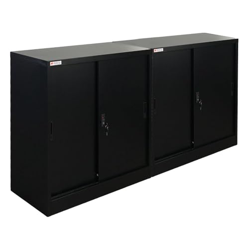 PROREGAL Mega Deal | 2X Armoire à dossiers Elephant avec Portes coulissantes verrouillables |...