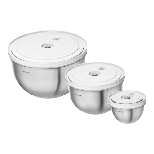Zwilling - Zestaw 6 misek próżniowych Fresh and Save - 12-18-24 cm, stal nierdzewna, srebrna - ZWILLING