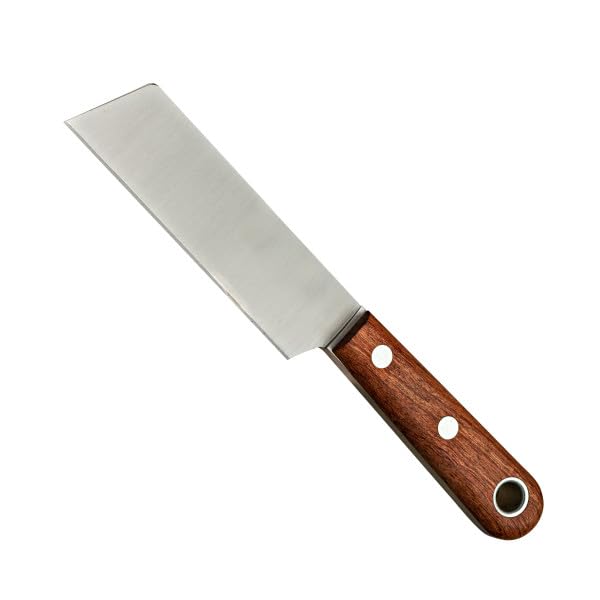 Kings County Tools Utility Knife - 8.75” Carpenter Knife with 4.25” Carbon Steel Cleaver Chisel Blade and Rosewood Handle - Box Cutter for Wood Splitting, Camping, Yard Work or Carpenter Tools