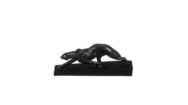 Estatua Panther on the Prowl Art Deco 16 pulgadas negro miniatura 7