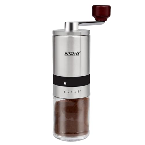Qiyuexes QYCG Burr Coffee Grinder, Portable Manual Coffee Bean Grinder cover