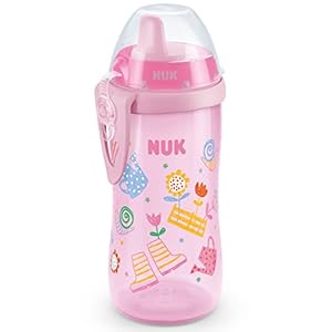 NUK First Choice+ Kiddy Cup Toddler Cup | 12 Months+ | Leak-Proof Toughened Spout | Clip & Protective Cap | BPA-Free…