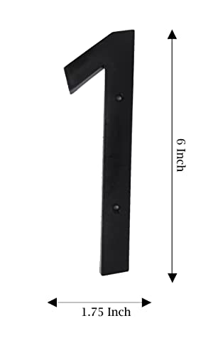 6 Inch House Home Address Street Numbers For Outdoor Indoor Exterior Building Apartment Yard Black Plastic, Uv Resistant Number 0-9 Letter A-B-C (1) #TOP1