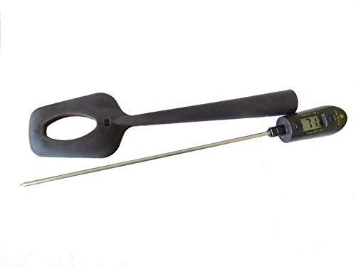 Flat Black Silicone/Nylon spatula thermometer for tempering chocolate