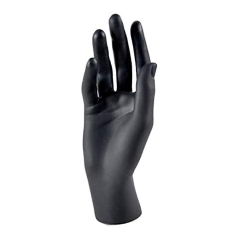 KODORIA Female Hand Mannequin Hand Jewelry Bracelet Ring Gloves Display Organizer Stand - Black R Cover