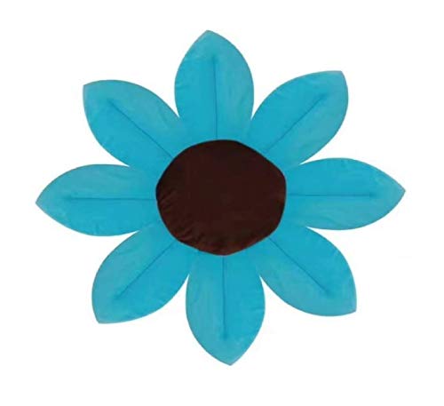 GEPOLSTERTE Baby Badematte für neugeborene Babys, für sicheres und rutschfestes baden, HELLBLAU