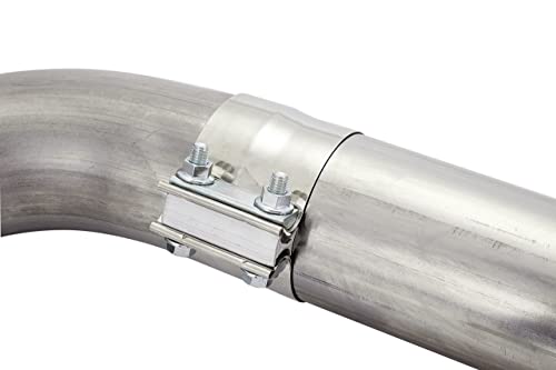 Floshine 4 In Lap Joint Band Clamps,Exhaust Muffler Clamp 4 Pcs，4 Exhaust Pipe Clamps Preformed Stainless Steel #TOP5