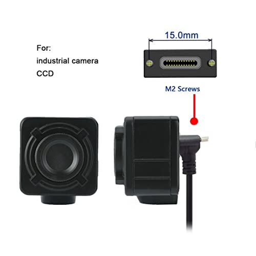 chenyang UC-128 USB 3.1 Type-C Dual Screw Locking Down Up Angled to Standard USB3.0 Data Cable 90 Degree for Camera (500cm) - Image 3