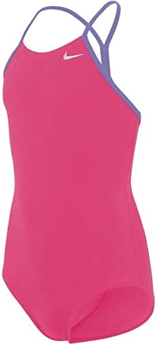 Nike Girl`s Solid Racerback One Piece Swimsuit (L_F(NESS9644-672)/P, Large)