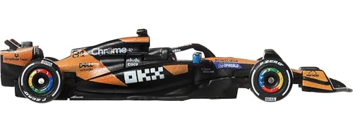 Image of Hot Wheels 1:64 Scale Premium Race Team MCLAREN - Driver 1 Die-Cast Formula 1 Collectible Toy Race Car with Real Riders Tires & Metal /Metal Body & Chassis