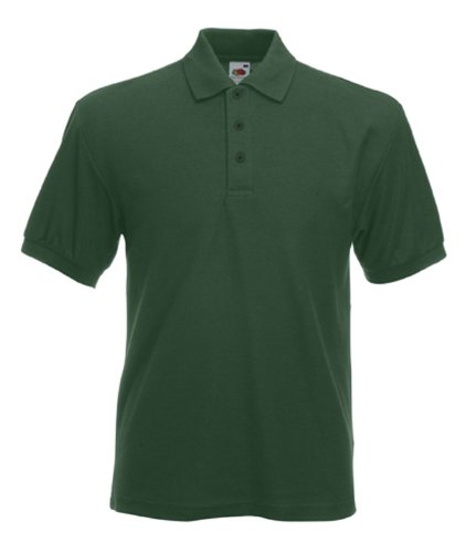 Polo XXL Vert Bouteille Fruit of the Loom pour Homme