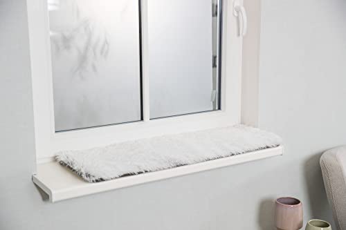 Trixie rutschfeste und besonders weiche Liegematte für Katzen Harvey FÜR FENSTERBANK, 90 × 28 cm, WEIß-SCHWARZ - 38041