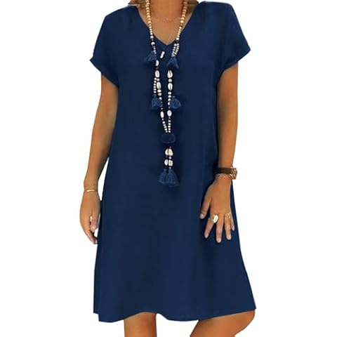 Women's Casual V Neck Midi Dress by Tincini Cover