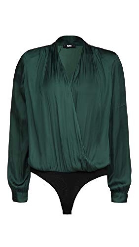 PAIGE Women's Sevilla Thong Bodysuit, Rainforest, Green, X-Large