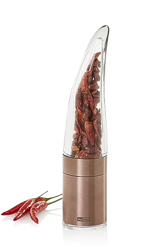 AdHoc Pepe Chilischneider – manuelle Chilimühle mit Edelstahl-SchneidWerk | Gewürzmühle für getrocknete Chilischoten | kompakter Chili Zerkleinerer | Handmühle für Küche & als Geschenkidee