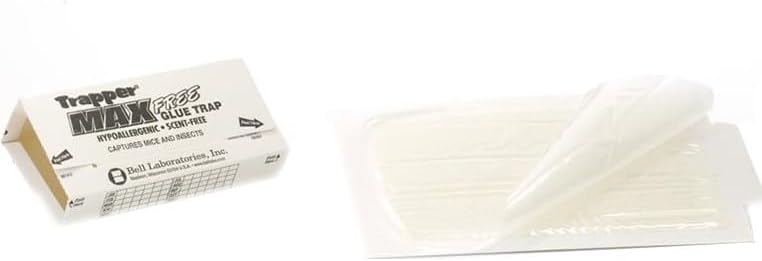Bell Labs Full CASE of Trapper Max Free Mouse Glue Boards (72 Boards), White (TX2672)