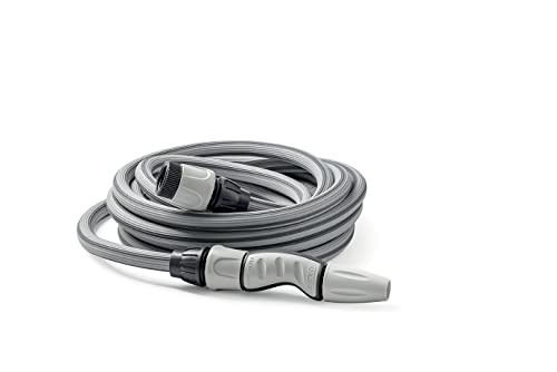 G.F. SRL Aquago Easy 15 Kit de riego con Manguera Extensible hasta 15 m, reparable, con Accesorios, para regar huertos, Flores, Plantas y Jardines