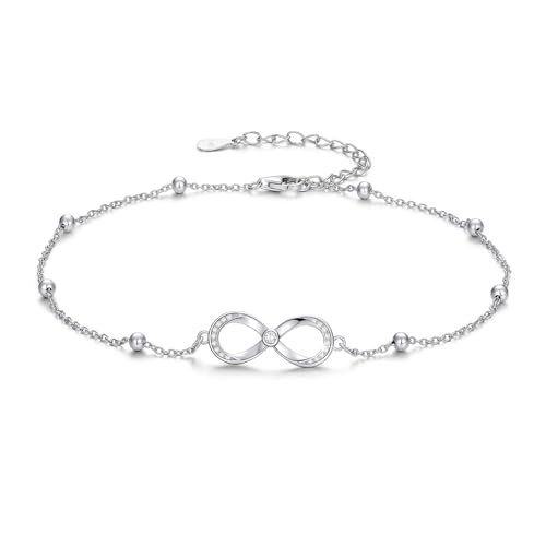 Tobillera de plata 925 con infinito el regalo romántico perfecto para mujer