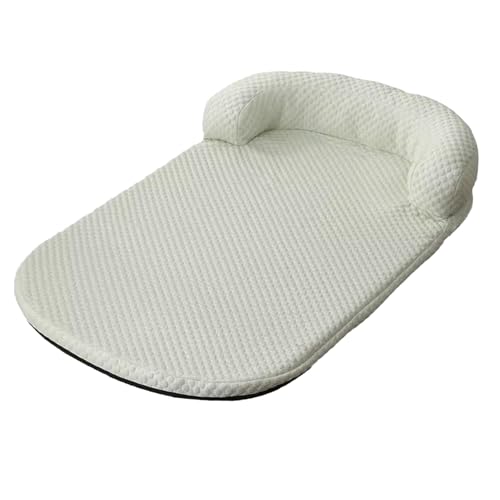 ペット用冷却マット 犬 ひんやりマット 猫 冷却マット ペットクールクッション(枕付き) 犬用クールマット 取り外して洗える 滑り止め底 屋内屋外兼用(Green,80x60cm)
