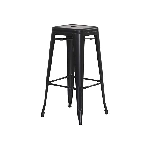 Banqueta Tolix Iron Design Industrial Preto Fosco 76 cm Aço Cozinha Bar Bistrô Bancada 1 Banqueta Tolix Iron Design Industrial Preto Fosco 76 cm Aço Cozinha Bar Bistrô Bancada