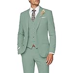 3 Piece Suit Men Slim Fit Wedding Suits for Mens Elegant One Button Jacket Single Breasted Vest Pants Set