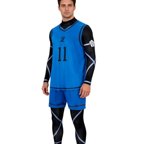 YJCOS Adult Cosplay Costume Sport Suits Uniform Football Basketball Sweatshirt Vest Shorts Outfits