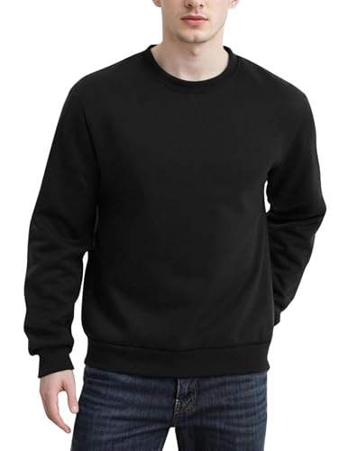 Tooluck Men's Heavyweight Fleece Crew Neck Jumper