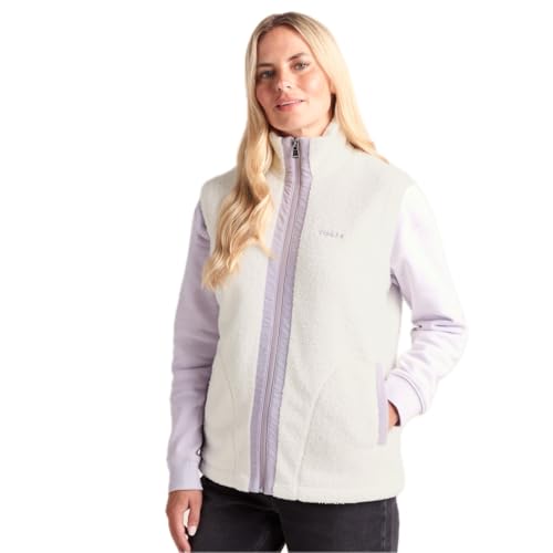 Image of TOG24 Peyton Womens Heavy Fleece, Warm Sherpa Gilet with Zip Opening and Laid On Fabric Details, Relaxed Boxy Fit, Lower Pockets, and Adjustable Toggles to Hem, Cosy Pullover