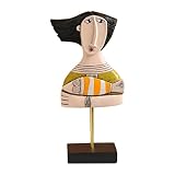 BANAN Estatuas abstractas de cara humana resina arte escultura decoración creativa colorida mujer cara escultura adornos oficina colección mujer cara estatua arte