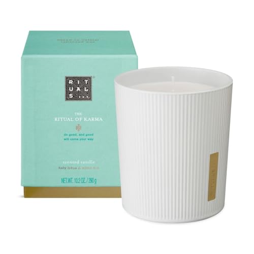 RITUALS Duftkerze von The Ritual of Karma &ndash; Mit Sommerlichem Heiligem Lotos und Wei&szlig;em Tee &ndash; beruhigend und wohltuend