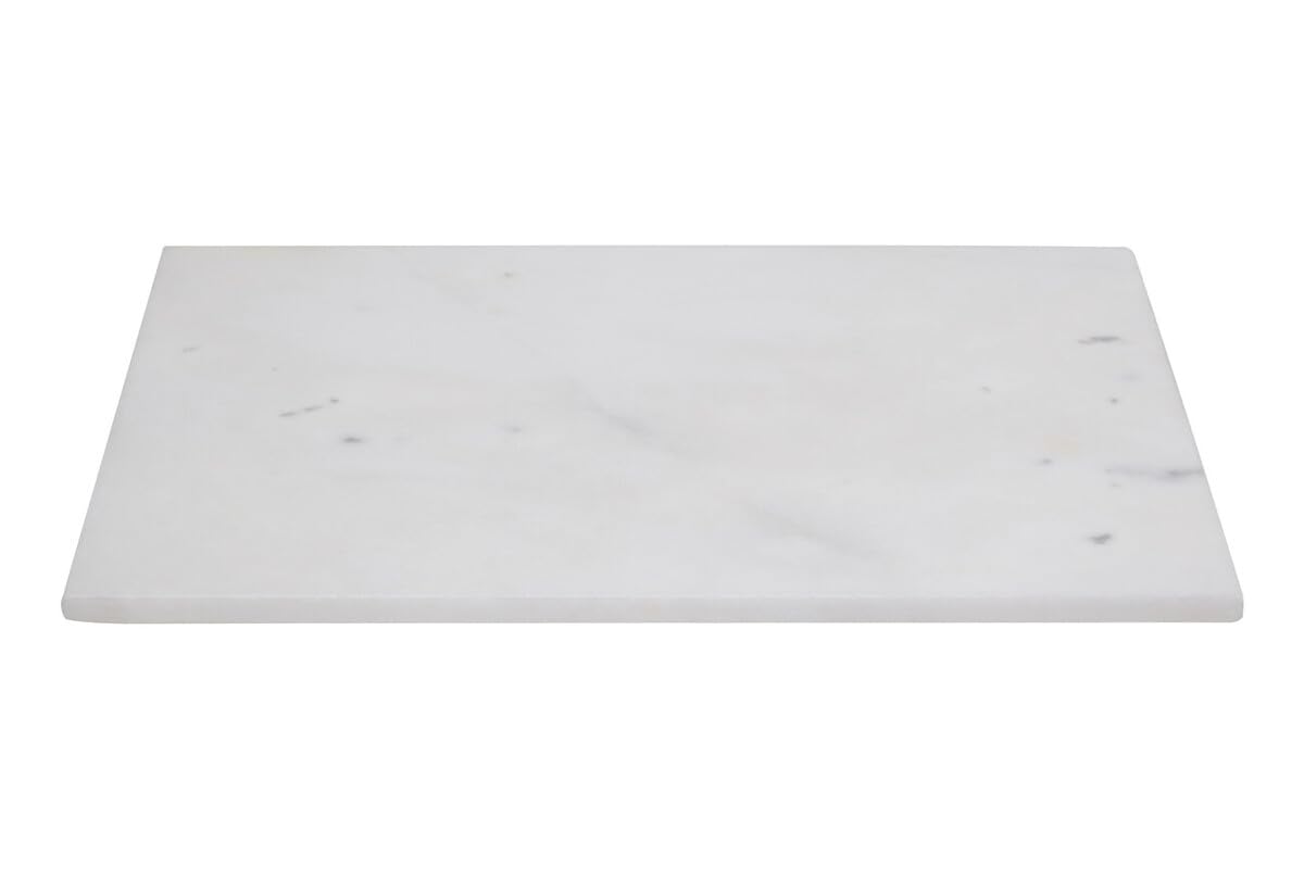 Rectangular White Marble Worktop Surface Paddle Cutting Slicing Chopping Board
