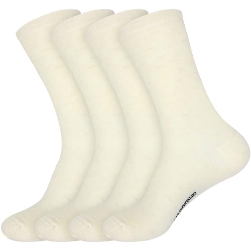 Image of BambooMN Unisex Men and Women's Rayon from Bamboo Wool Blend Athletic Crew Socks for Home, Travel, Work and Sport, 2 Pairs