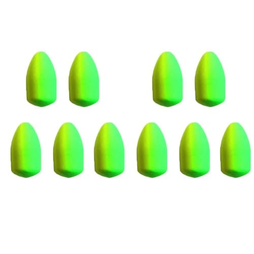 Wlinfetity 10pcs Foam Fishing Float Set with Fluorescent Beads for Bottom Rig, EVA Buoy Balls 14 x 3.6cm for Catfish Walleye Pier Beach Fishing, Compatible with Multi-Line Setups