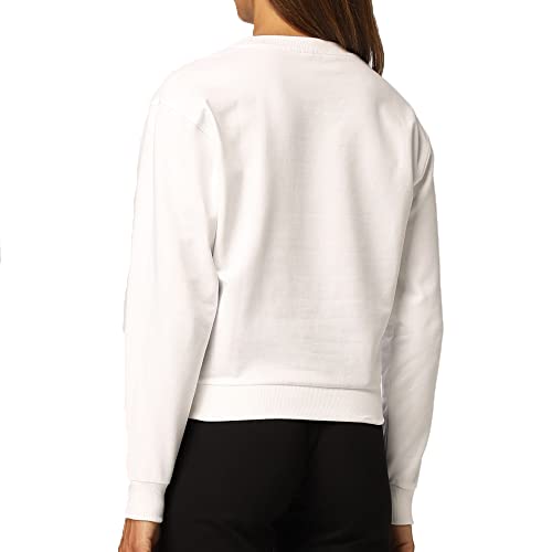 Moschino Felpa Underwear Bianco con Stampa Teddy