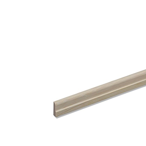 Preisvergleich Produktbild Scheuerleiste Profilleiste Sockelleiste Fußbodenleiste aus unbehandeltem Kiefer-Massivholz 2400 x 7 x 23 mm