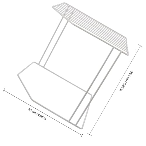 Meuble d'angle de rangement multifonctionnel en métal - 4