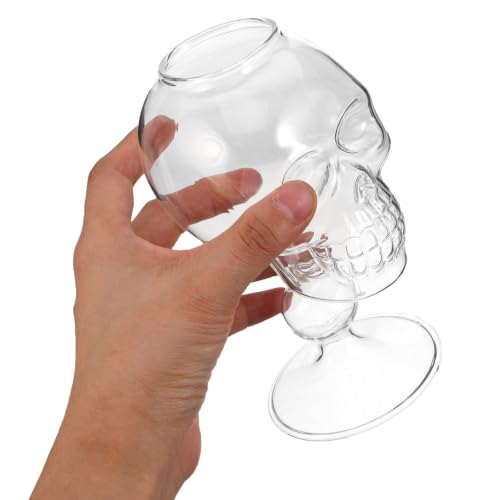 Copa de vino de calavera de cristal higiénica para banquetes divertidos de Halloween 5