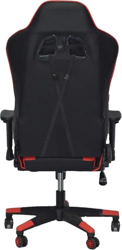 Trax Gaming Chair Hydraulic Leather Black in Red T107