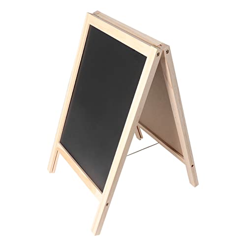 Pizarra Magnética Doble Cara Infantil 25x40cm Caballete Madera - Tablero Blanco y Negro con Rotuladores, Tiza y Borrador para Niños +3 Años, Juego Creativo y Educativo