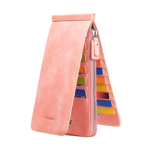 RFID Leather Wallet Women Large Size Bifold Multi Card Wallet Case with Zipper Pocke Credit Card Holder for Women2