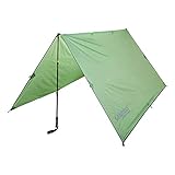 COLUMBUS - Light Tarp 2000 Carpa Refugio. Toldo Impermeable para Montar con Bastones de Trekking. 14 Bucles de Sujeción. Incluye Elementos Reflectantes y Piquetas. 293 x 250 cm. Peso: 0,8 kg.