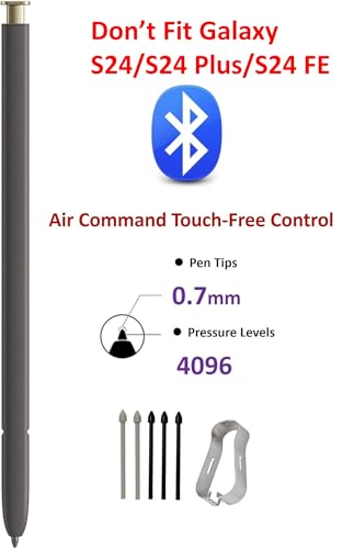 Image of SLQ Galaxy S24 Ultra S Pen [Withbluetooth |4096 Pressure Sensor ] Replacement For Samsung Galaxy S24 Ultra 5G All Versions Touch Stylus Pen With 5Xtips /Nibs (Yellow)