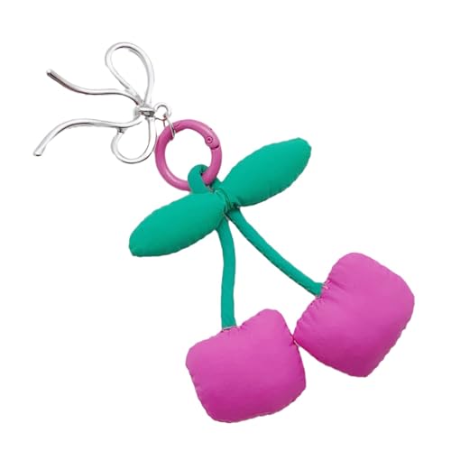 Fahoujs Portachiavi a forma di frutta alla moda, unico accessorio per chiave auto, catena per la frutta in peluche, per feste quotidiane, accessori eleganti, a, Taglia unica
