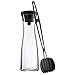 WMF 617599990 Basic Caraffa da 1 L con Spazzola di Pulizia Altezza 29 cm Chiusura di Lenti in Vetro Cromargan Acciaio Inox, Vetro, Nero, 43 x 14 x 13.5 cm, 2 unità