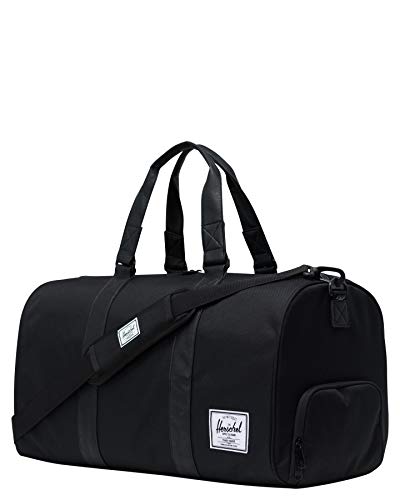 Herschel Novel Duffel Bag, Black/Black Synthetic Leather, Classic 42.5L