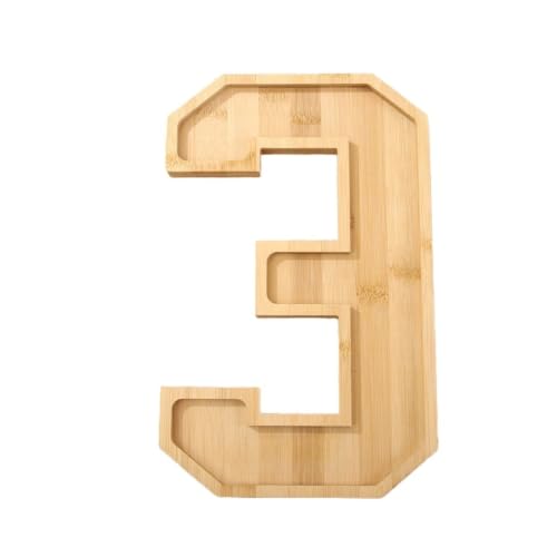 Plateau de service décoratif numéro 3 en bois pour apéritif dinatoire et soirées buffet